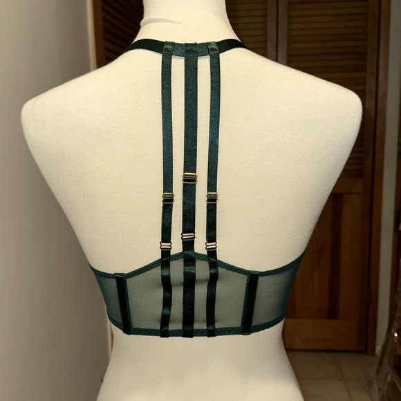 Bordelle Art Deco mesh bra Green - Picture 6 of 9